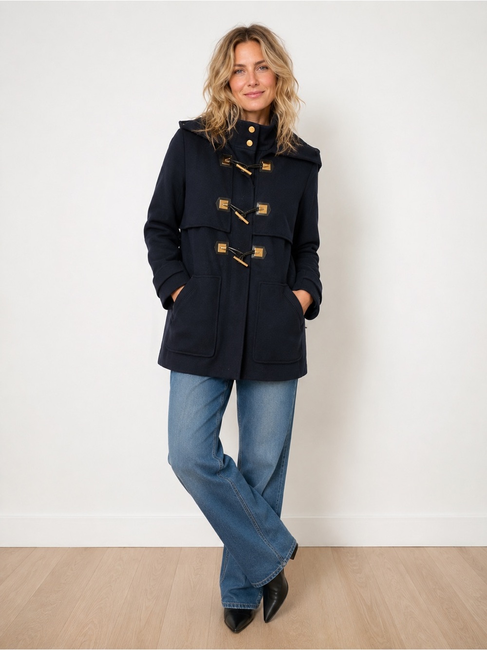 Ever New Melbourne Navy Toggle Coat | Wool Blend | Size US 8